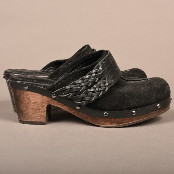 JOHNSTON & MURPHY Womens Leather Braided Clogs - Picture 2 of 10